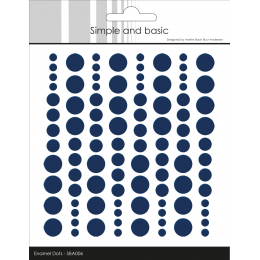 Naklejki wypukłe Simple and Basic - Enamel Dots - DARK BLUE / GRANAT 96 szt. - Simple and Basic - 1