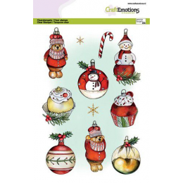 CraftEmotions clearstamps A5 - Christmas balls sno - Craftemotions - 1