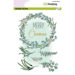 CraftEmotions clearstamps A5 - Eucalyptus wreath M - Craftemotions - 1