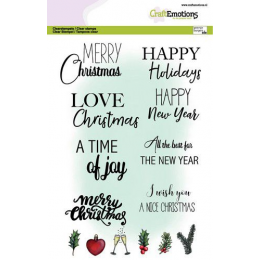 CraftEmotions clearstamps A5 - Text Christmas card - Craftemotions - 1