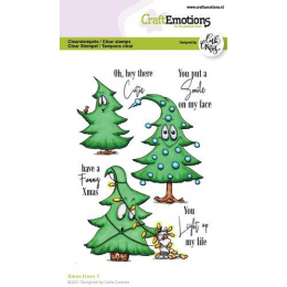 CraftEmotions clearstamps A6 - Xmas trees 1 (Eng) - Craftemotions - 1
