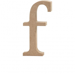 Litera f z MDF - 13 cm