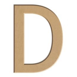Litera płaska D z MDF - 10 cm - Aladine - 1