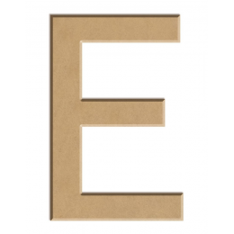 Litera płaska E z MDF - 10 cm - Aladine - 1