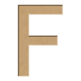 Litera płaska F z MDF - 10 cm - Aladine - 1