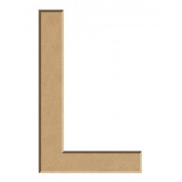 Litera płaska L z MDF - 10 cm