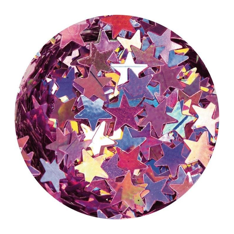 Nuvo confetti - Hot Pink Stars różowe 25 ml - Tonic Studios - 2