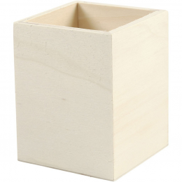 Drewniane pudełko na ołówki Creativ Company - KWADRATOWE - Creativ Company - 1