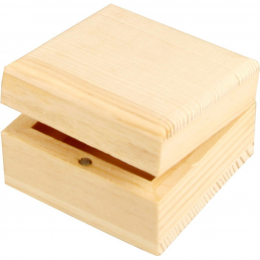 Drewniane pudełko na biżuterię Creativ Company - MAŁE 6x6x3,5 cm - Creativ Company - 1