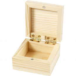 Drewniane pudełko na biżuterię Creativ Company - MAŁE 6x6x3,5 cm - Creativ Company - 2