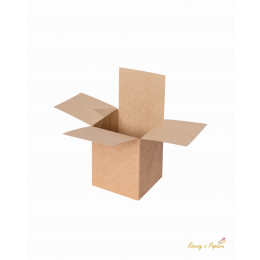 Kartka-pudełko pop up - KRAFT - 7x7x14 cm - Rzeczy z Papieru - 1
