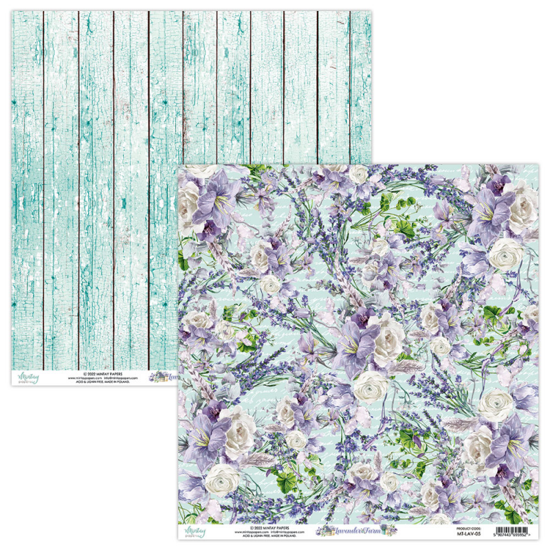 Papier Mintay Papers - LAVENDER FARM 05 30x30 - Mintay Papers - 1