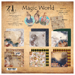 Blok papierów ZoJu Design - MAGIC WORLD 15x15 - ZoJu Design - 1