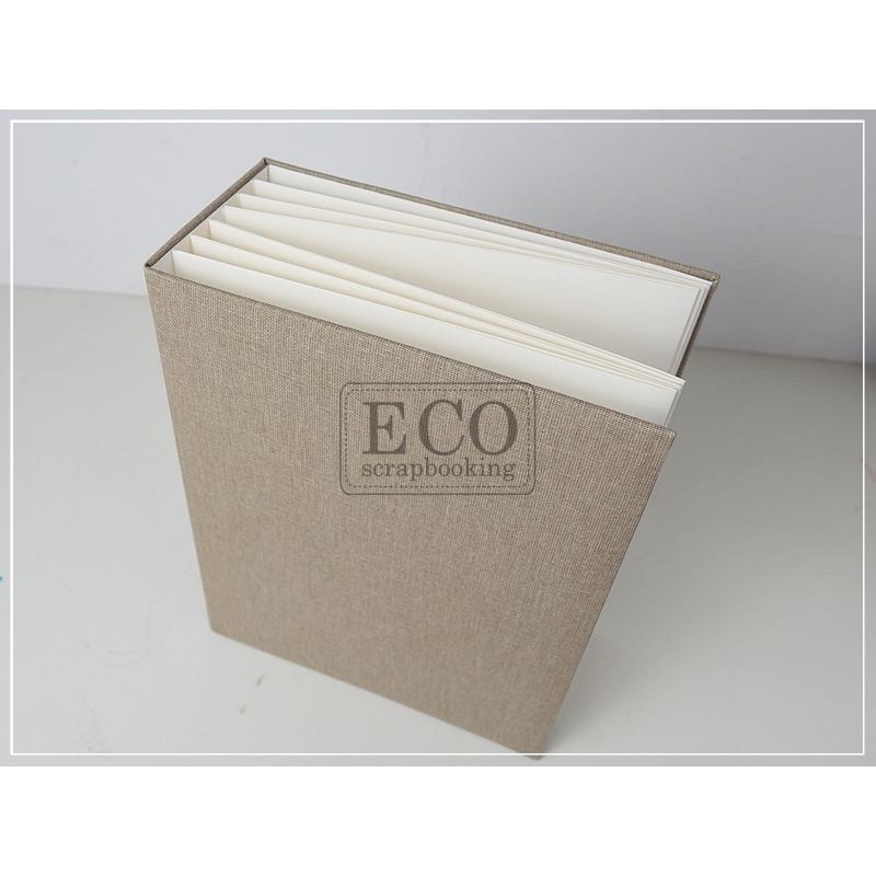 Album płócienny Eco-Scrapbooking - BAZYL - KREM PION z naturalną okładką 16x22 - Eco-scrapbooking - 2