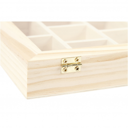 Drewniane pudełko Creativ Company - Z SZYBĄ I PRZEGRÓDKAMI -  - 3