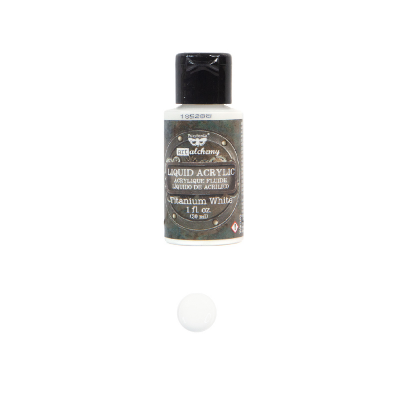 Farba akrylowa Finnabair Art Alchemy - Liquid Acrylic - TITANIUM WHITE 30ml - Finnabair - 1