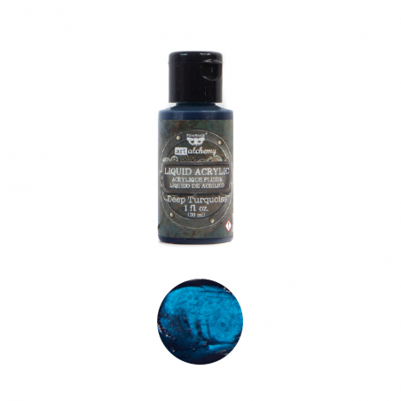 Farba akrylowa Finnabair Art Alchemy - Liquid Acrylic - DEEP TURQUOISE 30ml - Finnabair - 1