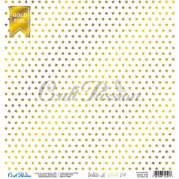 Papier Craft Passion - GWIAZDKI White & Gold 04 30x30 - Craft Passion - 1