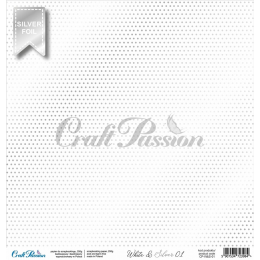 Papier Craft Passion - White & Silver 01 30x30 - Craft Passion - 1