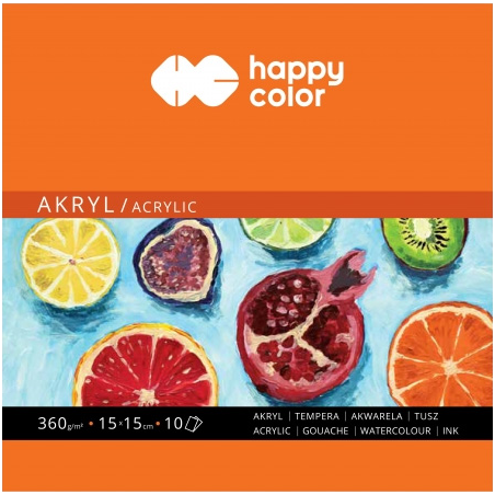 Blok do akrylu Happy Color 15x15 - 10 ark. - Happy Color - 1