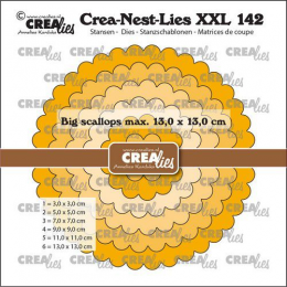 Wykrojniki Crealies Crea-Nest-Lies XXL - 142 KOŁA Z DUŻĄ FALBANKĄ - Crealies - 1