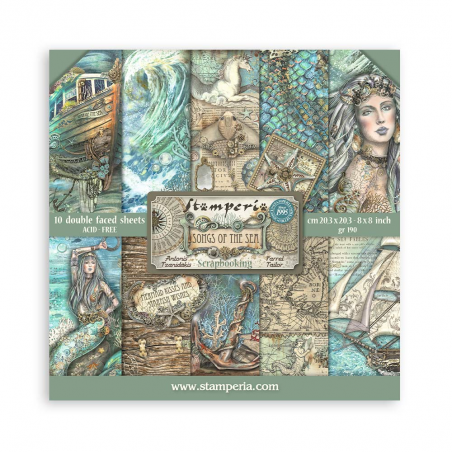 Blok papierów Stamperia - SONGS OF THE SEA 20x20 - Stamperia - 1