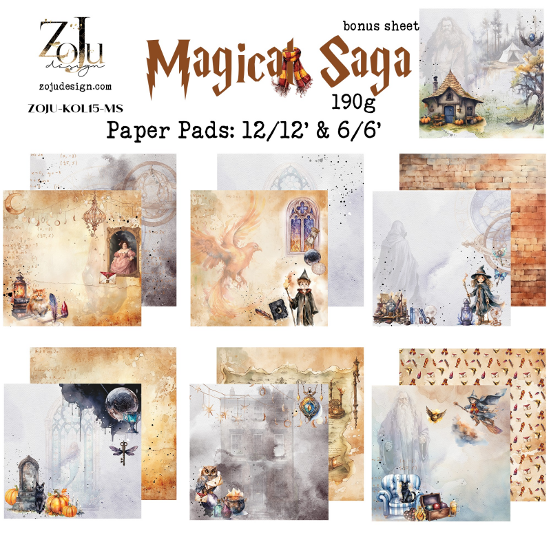 Blok papierów ZoJu Design - MAGICAL SAGA 15x15 - ZoJu Design - 2