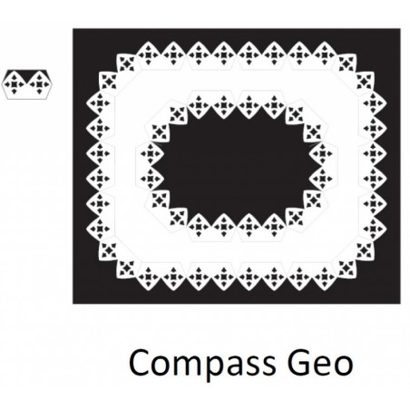Compass Geo - Wkład dziurkacz ramka - Martha Stewart - 1