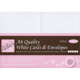 Zestaw kartka i koperta Anita's A6 - biały - Anita's - 1