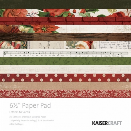 Zestaw papierów - Letters to Santa - 16.5 x 16.5 - Kaisercraft - 1