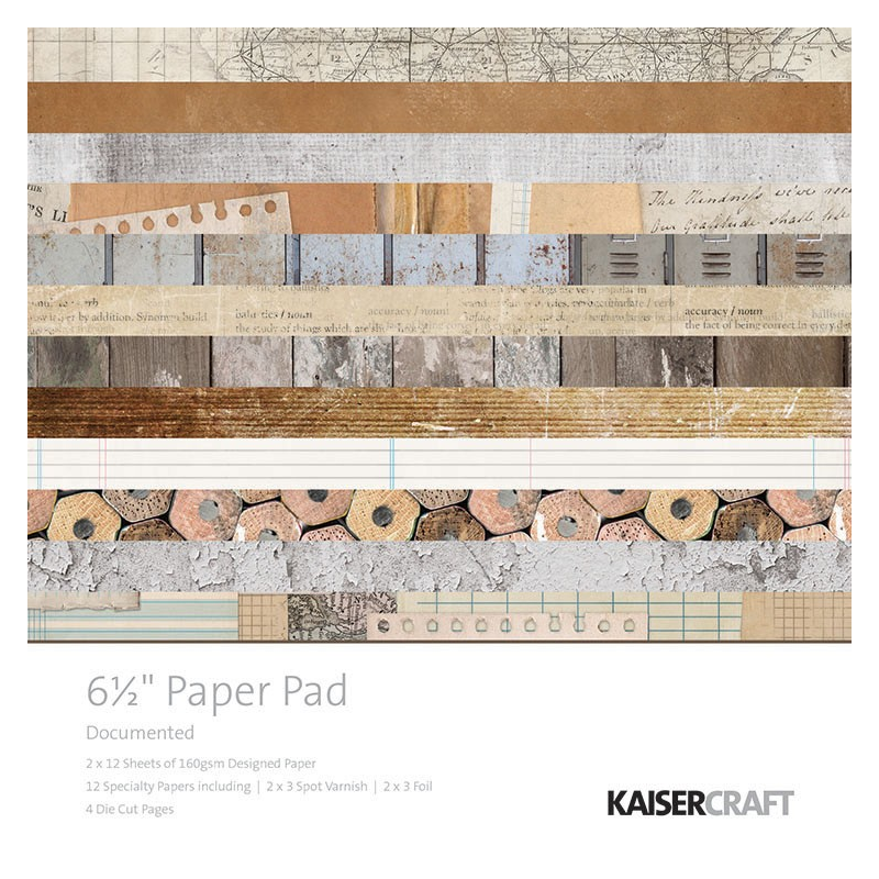 Blok papierów Kaisercraft - DOCUMENTED 16,5x16,5 - Kaisercraft - 1