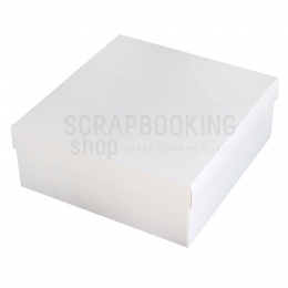 Pudełko na kartkę 16x16x5cm - białe - Eco-scrapbooking - 1
