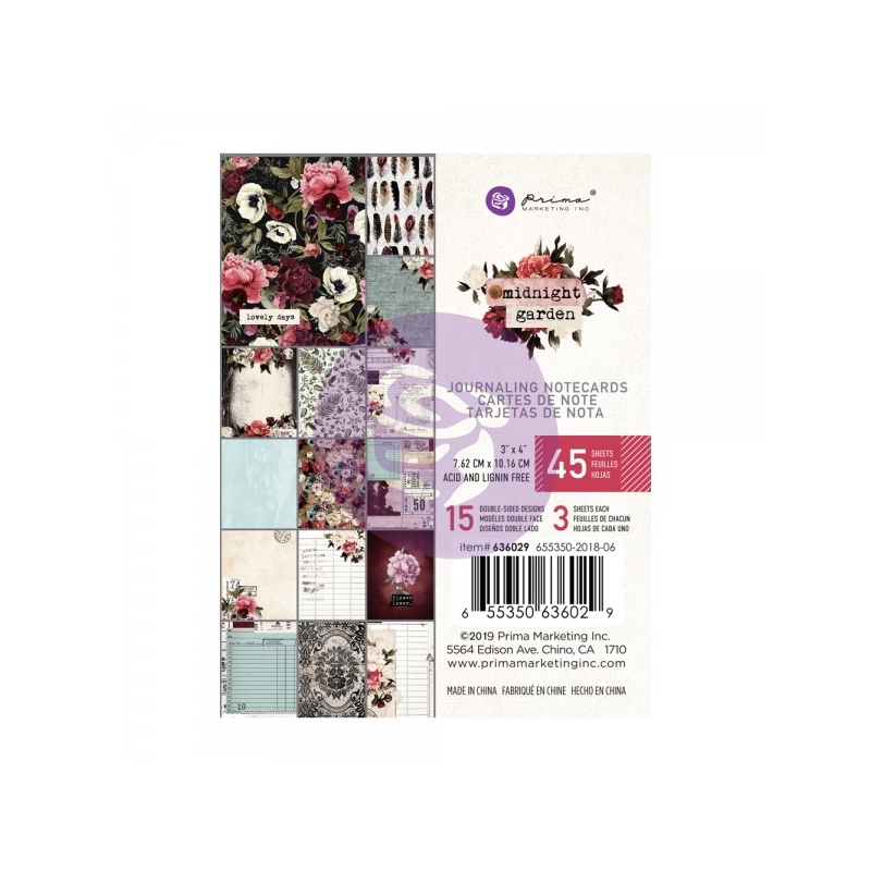 Midnight Garden 3x4 Paper Pad - Prima Marketing - 1
