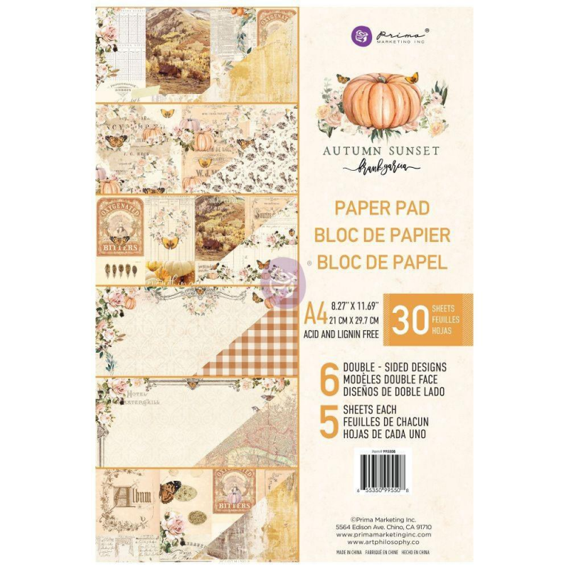 AutumnSunset - A4 Paper Pad - 30 sheets /paper p - Prima Marketing - 1