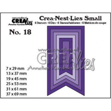 Crealies Crea-nest-Lies Small Fishtail Banner smoo - Crealies - 1