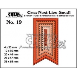 Crealies Crea-nest-Lies Small Fishtail Banner stit - Crealies - 1