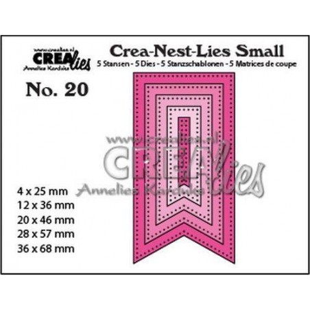 Crealies Crea-nest-Lies Small Fishtail Banner with - Crealies - 1