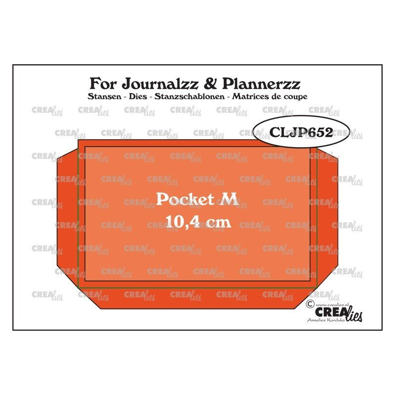 Crealies Journalzz & Pl Pocket Medium (10,4 cm) + - Crealies - 1