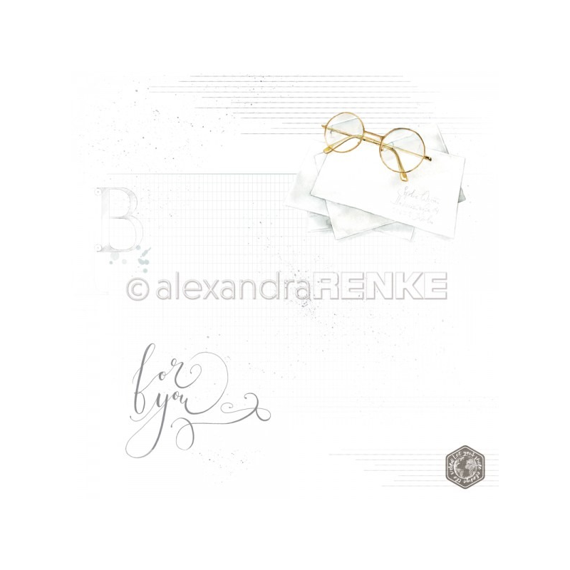 Papier Alexandra Renke - GLASSES WITH PATTERN 30x30 - Alexandra Renke - 1