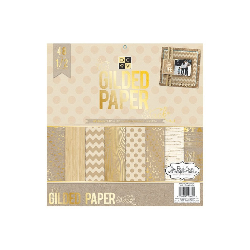 12 GILDED PAPER - American Crafts - 1