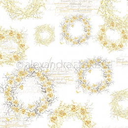 Design paper 'Yellow colors wreath - Alexandra Renke - 1