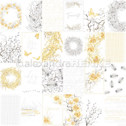Design paper 'Card sheet dreamlike in yellow and - Alexandra Renke - 1