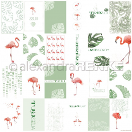 Papier Alexandra Renke - CARD SHEET FLAMINGO 30x30 - Alexandra Renke - 1