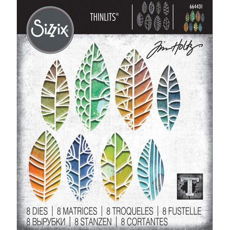 Wykrojniki Sizzix Thinlits Dies - Cut Out Leaves - Liście - Sizzix - 1