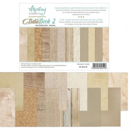 Zeszyt teł Mintay Papers - BASIC BOOK 2 - NEUTRAL 15x20 - Mintay Papers - 1