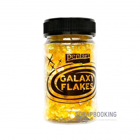 Płatki Pentart Galaxy 15g Żółte - PLUTO YELLOW - Pentart - 1