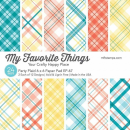 My Favorite Things Party Plaid 6x6 Inch Paper Pad - My Favorite Things - 1