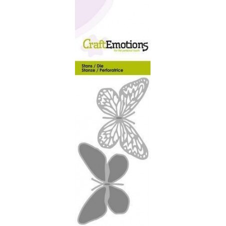 CraftEmotions Die - butterfly 2x - Craftemotions - 1