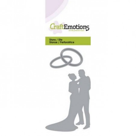 Wykrojniki CraftEmotions - Wedding Couple - Para młoda - Craftemotions - 1