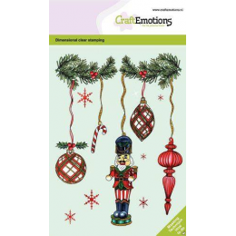 CraftEmotions clearstamps A6 - Christmas deco. nut - Craftemotions - 1